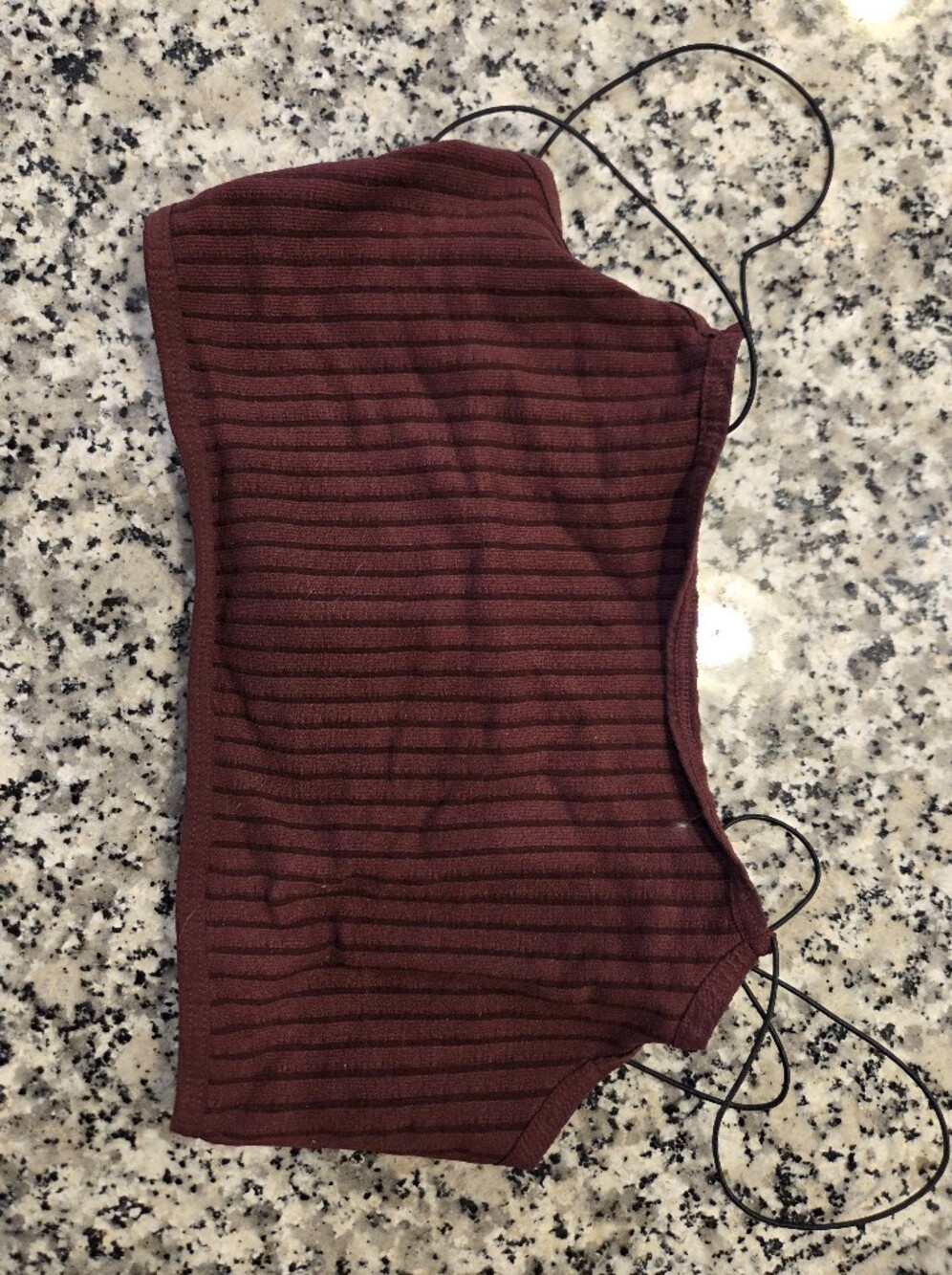 Free People Ribbed Wine Burgundy Bralette